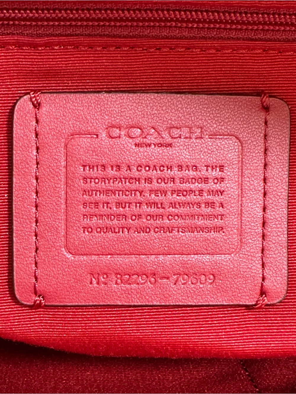 Coach Gallery Tote Bag Signature Coated Canvas Brown Crimson Red 79609 - Picture 7 of 16